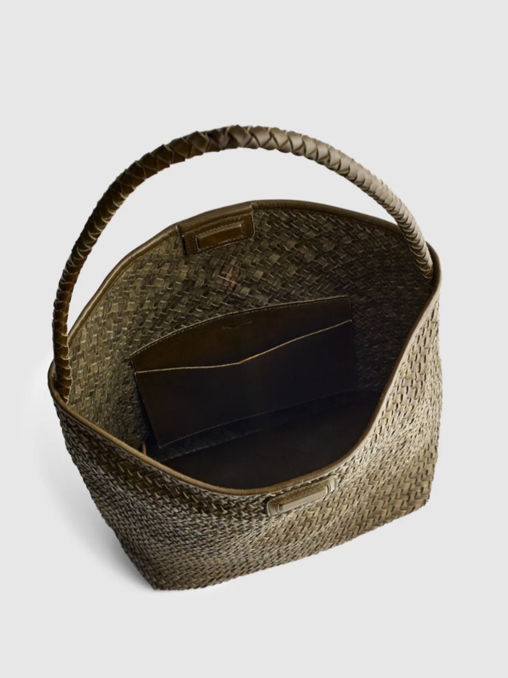 Madewell Signature Woven Bucket Bag in Faded Olive - Picture 8 of 8